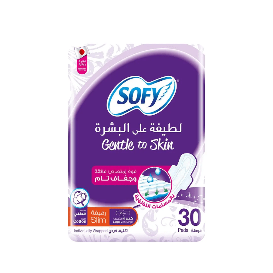 SOFY TOUCH COTTON SLIM SIZE L 30PADS