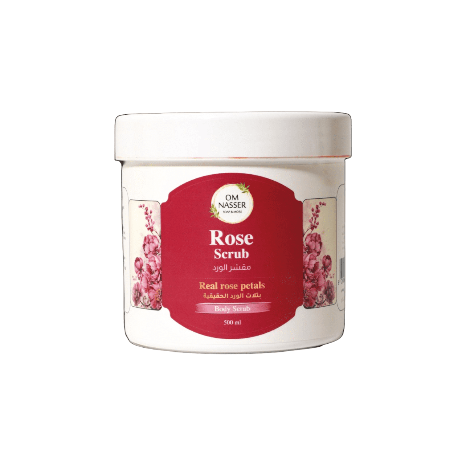 OM NASSER ROSE SCRUB 500ML JAR