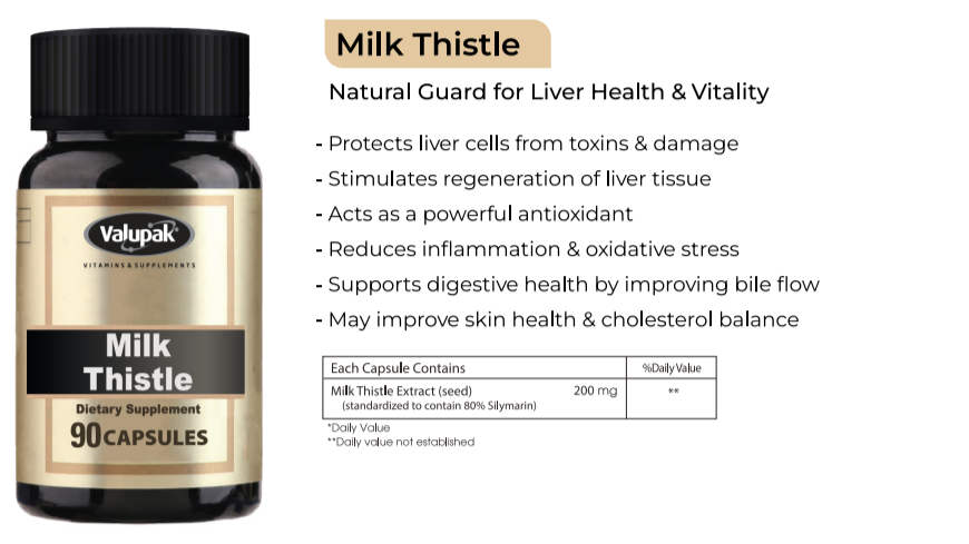 VALUPAK MILK THISTLE 200MG 90CAP - Image 2