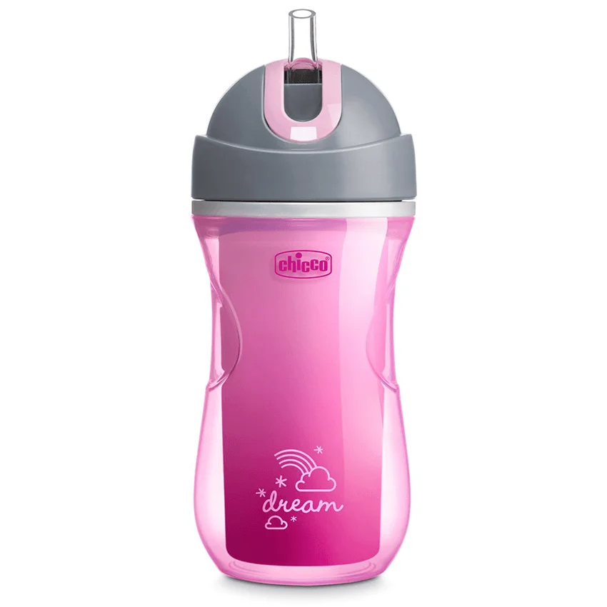 CHICCO SPORT STRAW CUP 266ML 14M+ PINK - Image 2