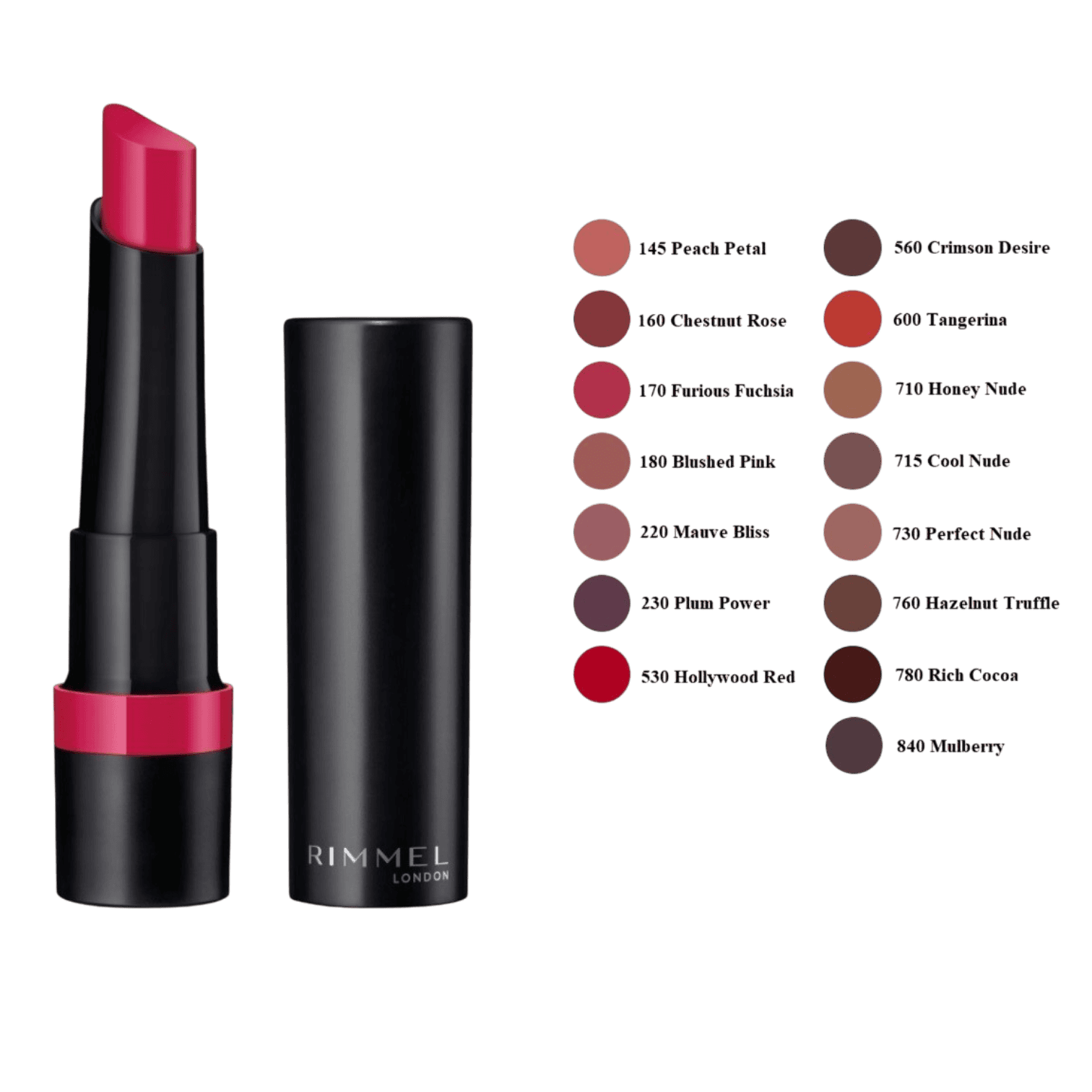 RIMMEL LAST MAT RG Y20 LS PURFUCHSIA 170 - الصورة 2