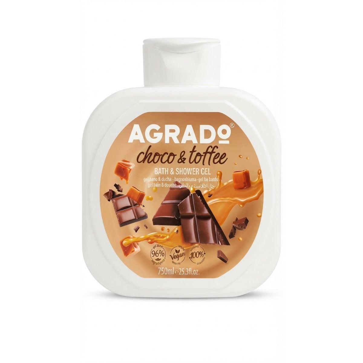 AGRADO CHOCO & COFFEE BATH&SHOWER GEL 750ML