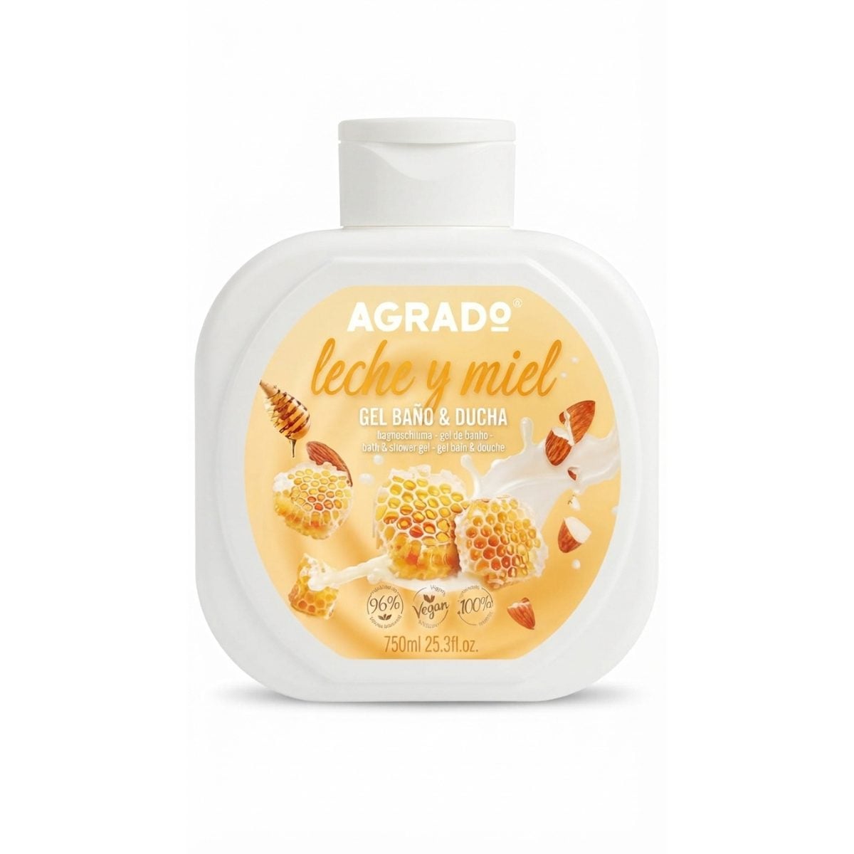 AGRADO LECHE Y MIEL BATH&SHOWER GEL 750ML