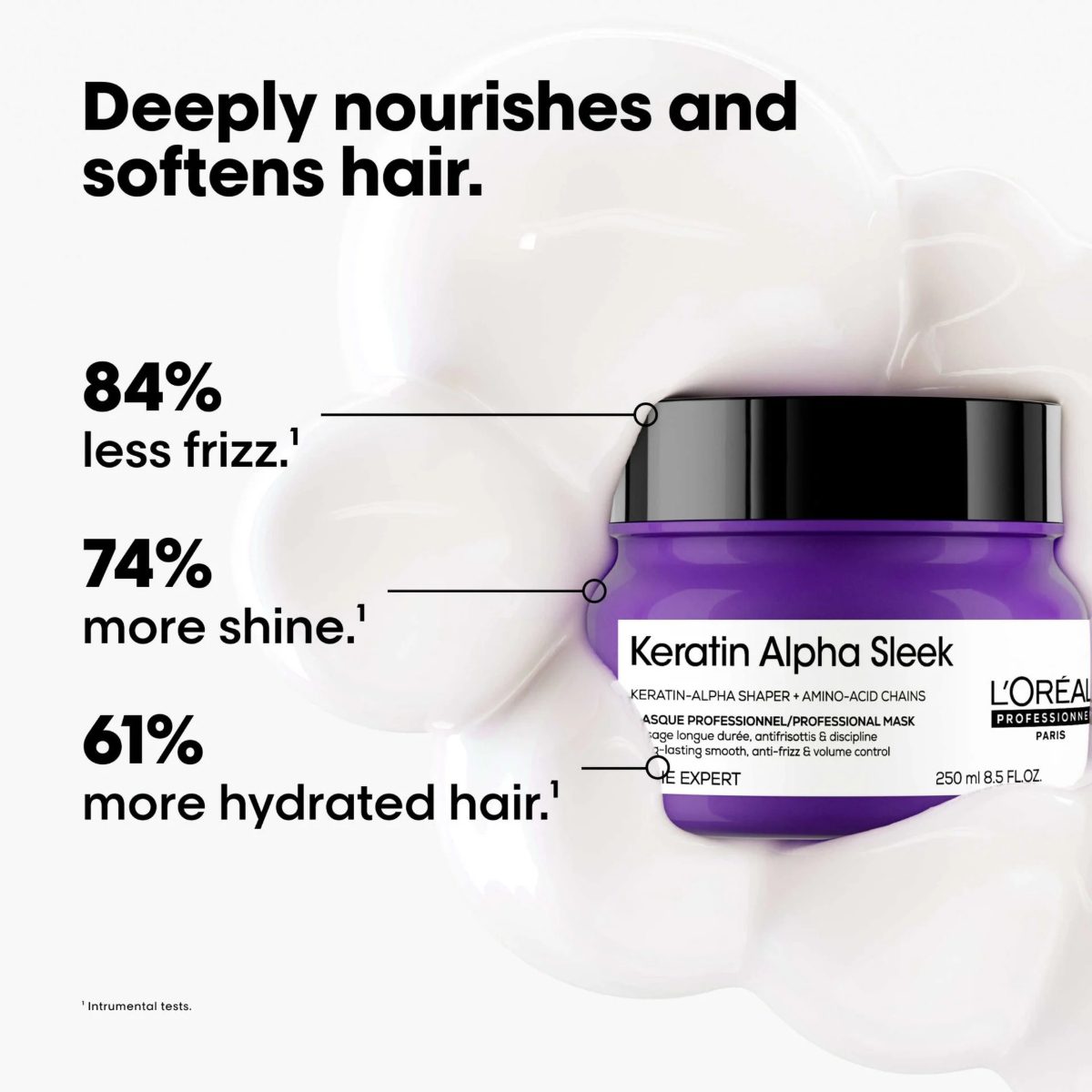 LOREAL KERATIN ALPHA SLEEK MASK 500ML - الصورة 2