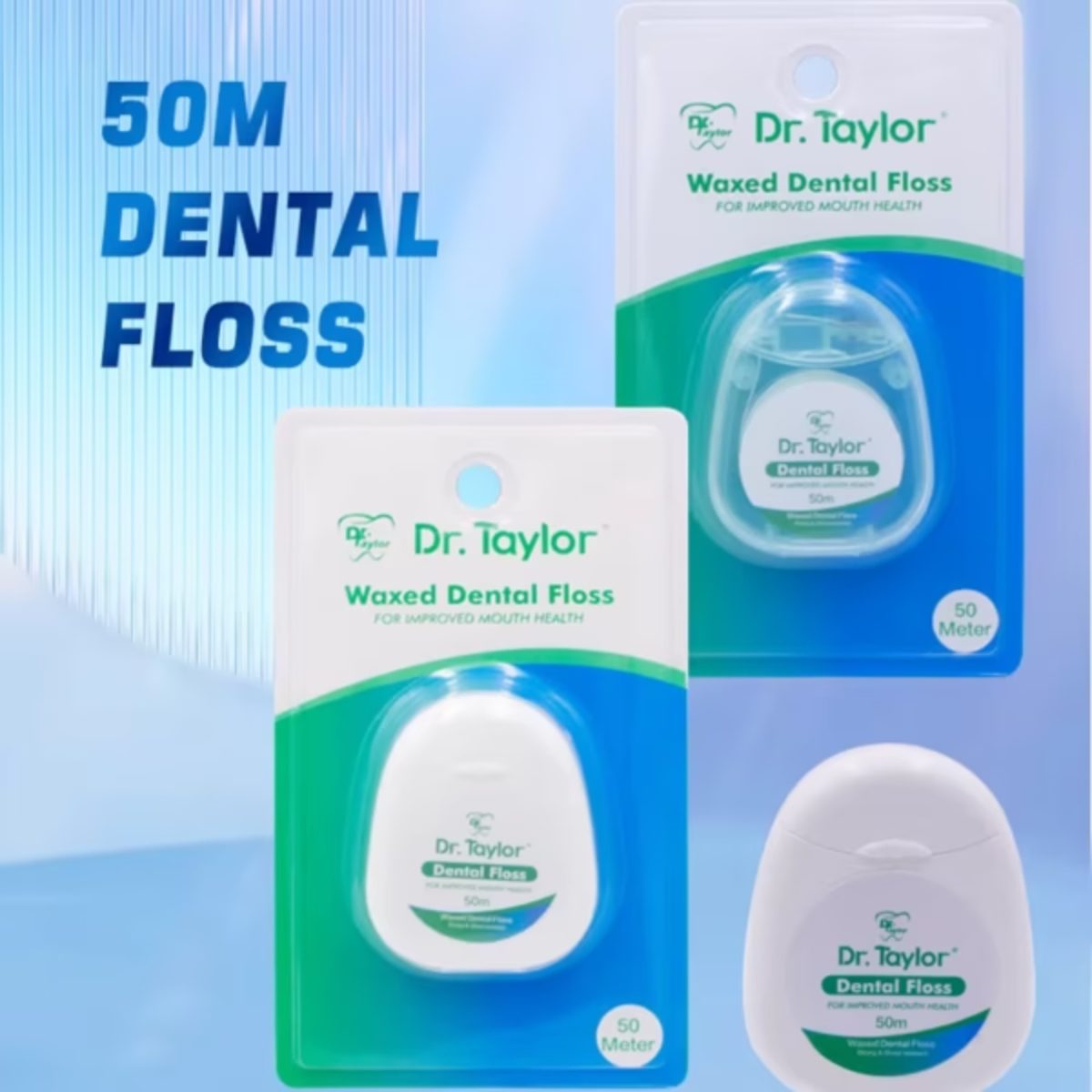 DR.TAYLOR WAXED DENTAL FLOSS 50M - Image 3