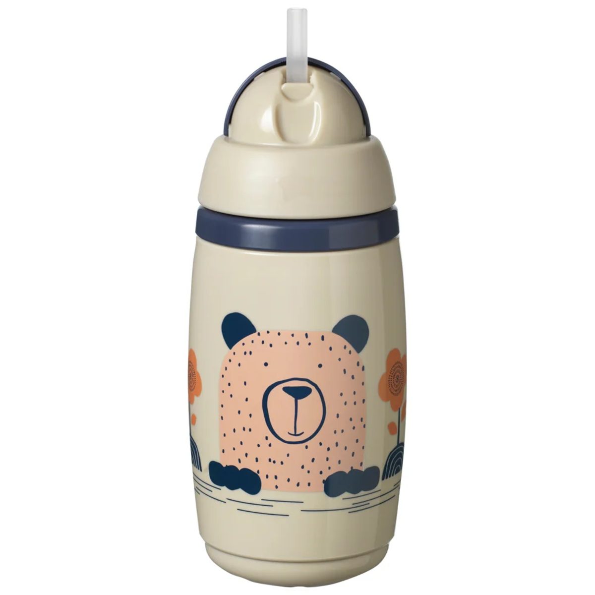 TOMMEE TIPPEE SUPERSTAR INSULATED STRAW CUP 12M+ 266ML BEIGE - Image 2