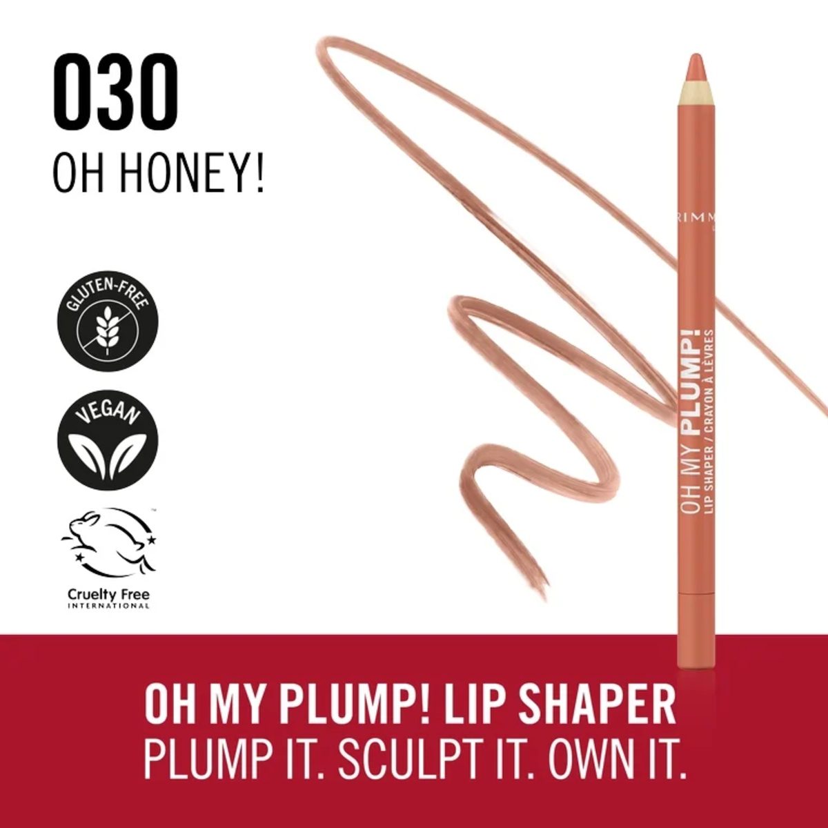 RIMMEL OH MY PLUMP LIPLINER HONY 030 - الصورة 3