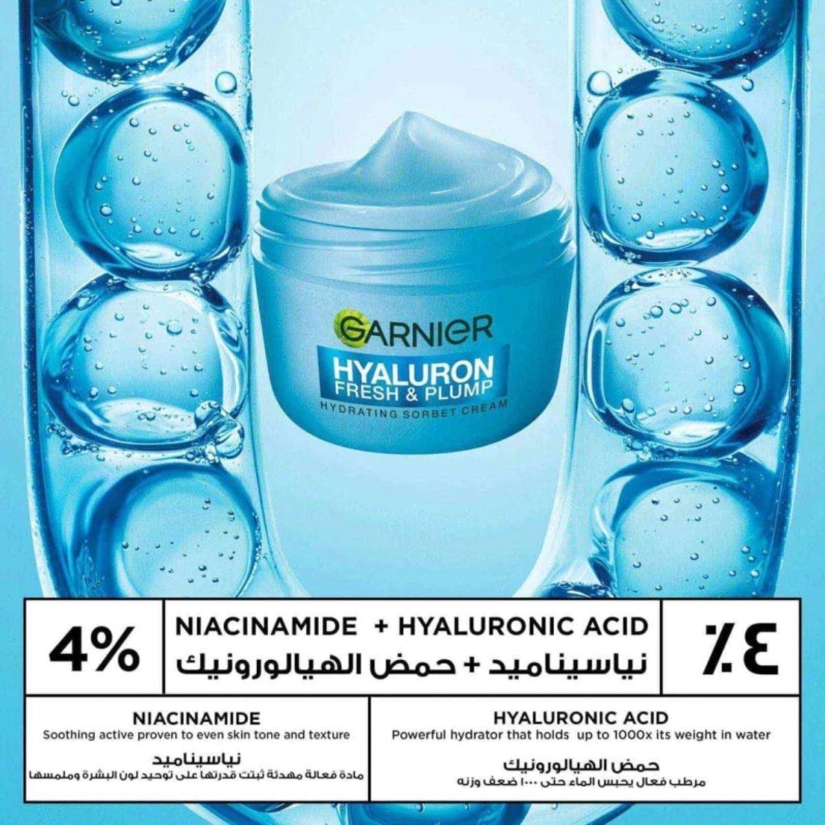 GARNIER HYALURON FRESH & PLUM CREAM 85ML - الصورة 3