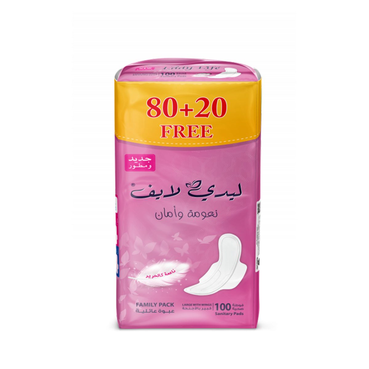 LADY LIFE SOFT AND SECURE 80 PADS + 20 FREE