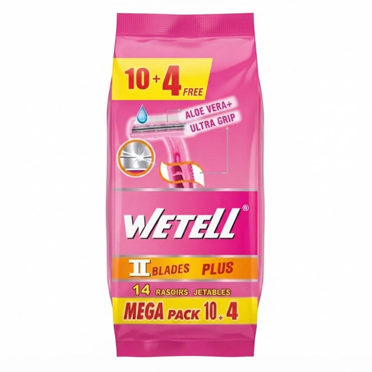 WETELL PINK 2 BLADES 14 PCS