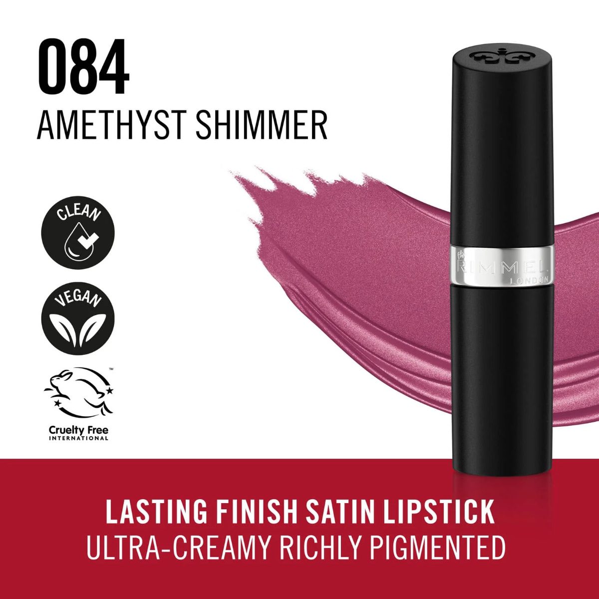 RIMMEL LIPSTICK RG LPK 17 AMETHYST SHIMMER - Image 2
