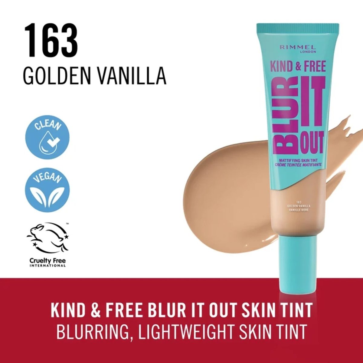 RIMMEL K&F LIQFND MATTE GOLDEN VANILLA 163 - الصورة 3