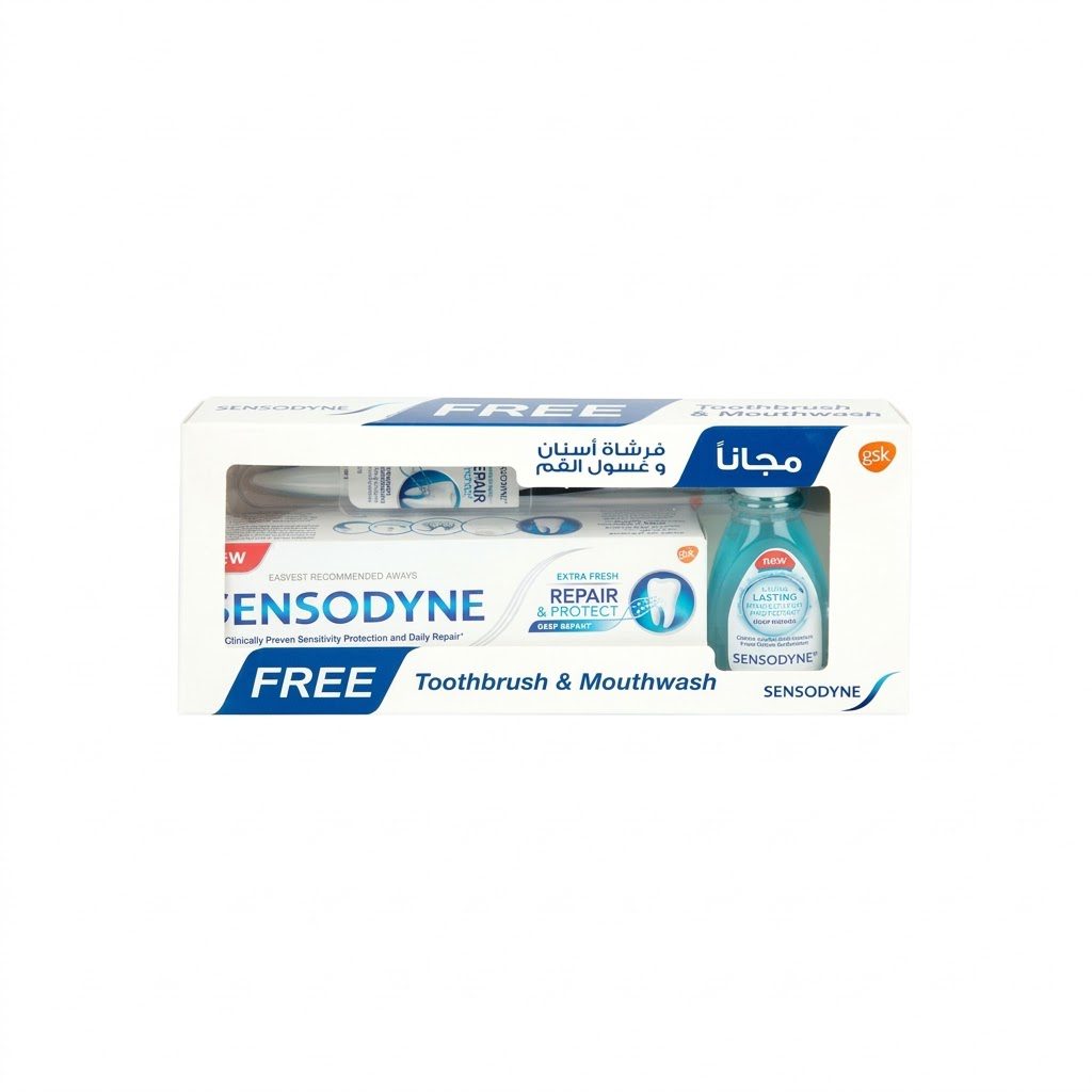 SENSODYNE REPAIR & PROTECT DEEP REPAIR T.P + T.B + M.W OFFER