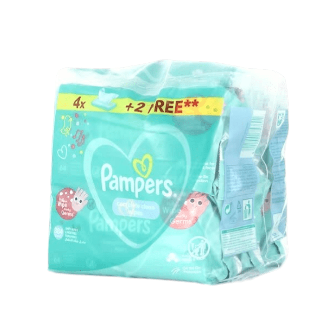 PAMPERS COMPLETE CLEAN WIPES 4+2